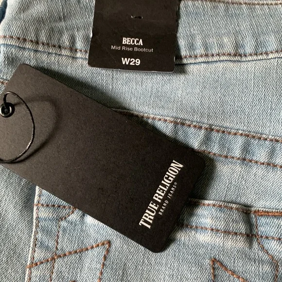 NWT True Religion Becca, mid rise bootcut, light refresh wash, size 29. - Picture 8 of 9